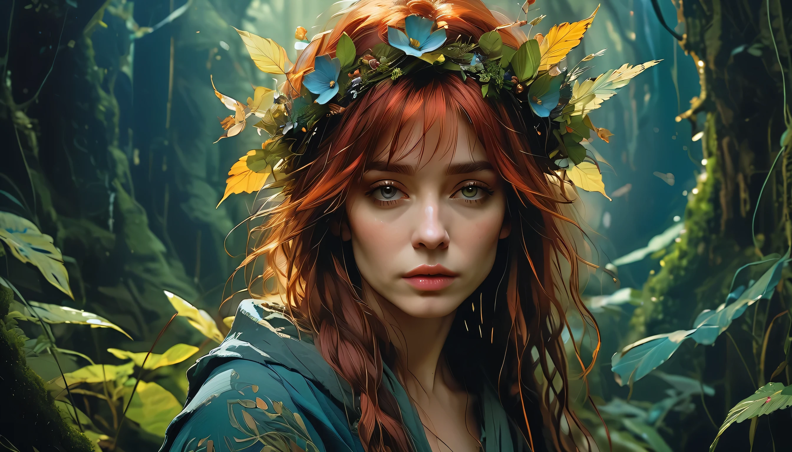(best quality,4k,8k,highres,masterpiece:1.2),ultra-detailed, loneliness, calm, intricate, cold color, From Brian Froud and Carne Griffiths and Wadim Kashin and John William Waterhouse, 8K post-production, high resolution, hyperdetailed, depth of field, HDR, intricate