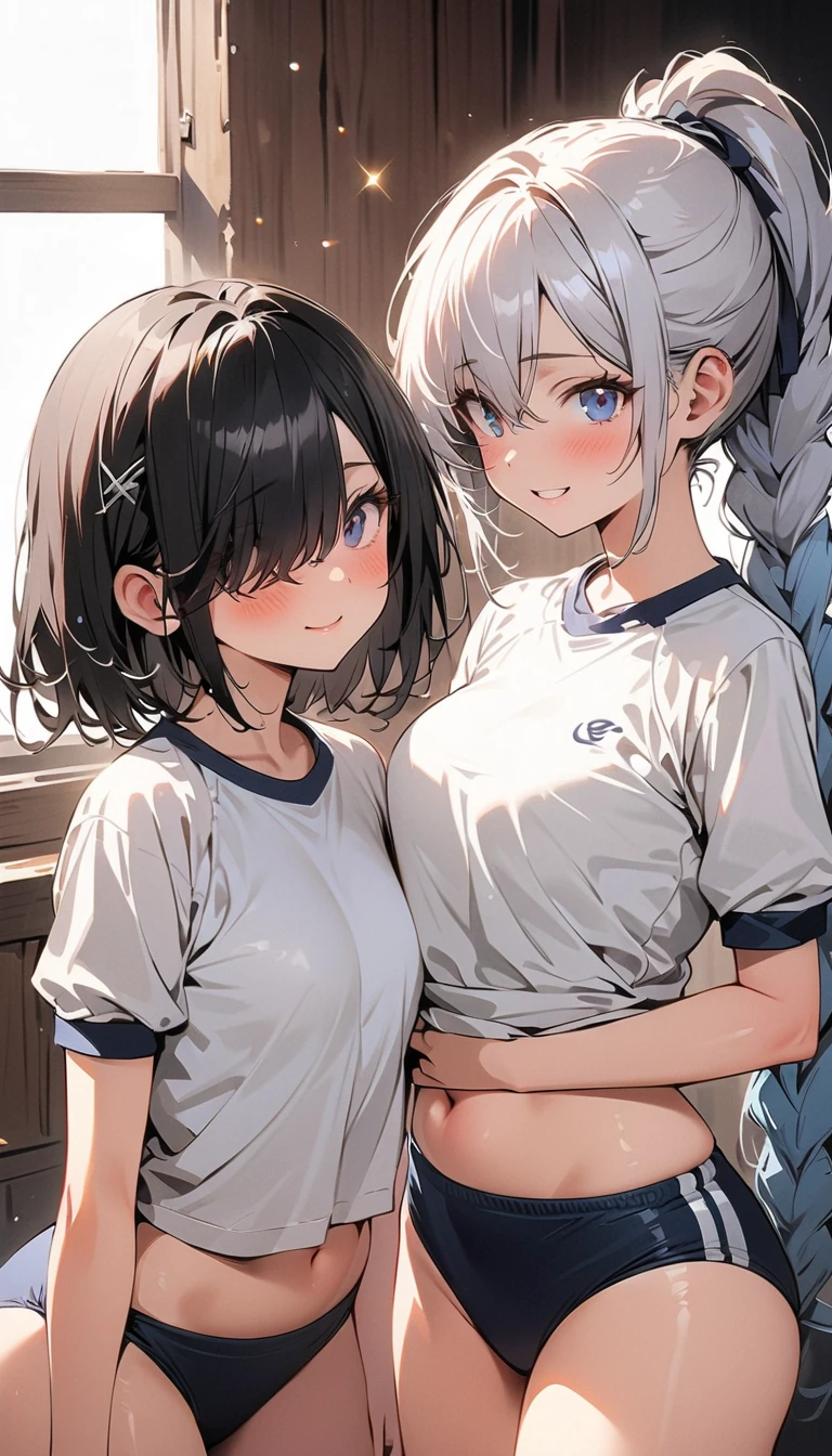 Two Women, Asuka Shikinami and Rei Ayanami, Having anal sex outdoors、Anal Release, smile, excited, incontinence, Double Peace Sign