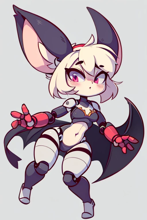 Female robot ears bat diives by yeiyei art style 