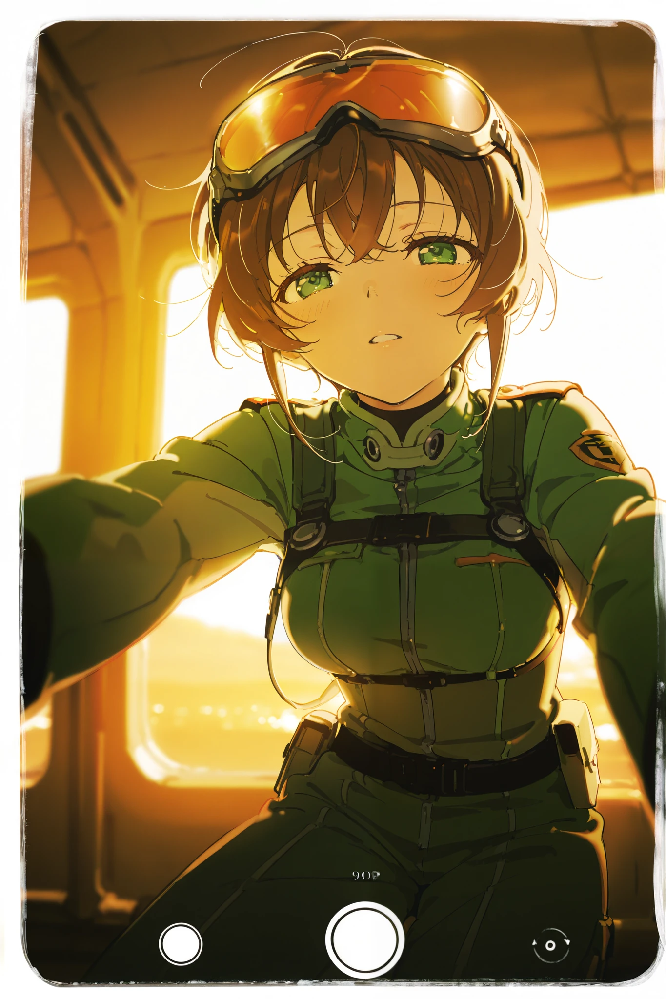 score_9, score_8_up, score_7_up, score_6_up, High definition photo, 1girl, pilot outfit, beautiful, lovely, amazing, pilot goggles, dramatic lighting, warm lighting
