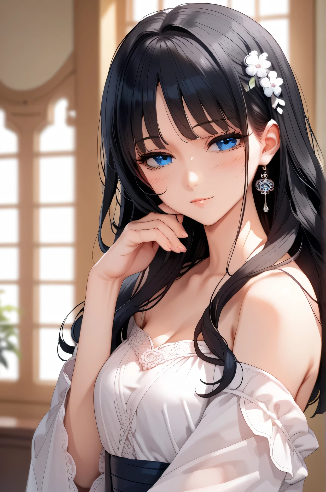  Anime Girl with long black hair and blue eyes posing for a picture, beautiful  Anime Girl, pretty  Anime Girl,  Beautiful anime  woman, seductive  Anime Girl,  Anime Girl,  Beautiful anime  face, attractive  Anime Girl, Animation cute style,  Beautiful anime  portrait, 美麗迷人的動漫青少年, cute  Anime Girl,  Beautiful anime , Anime style 4K,  Beautiful anime  style,  Beautiful anime  artwork