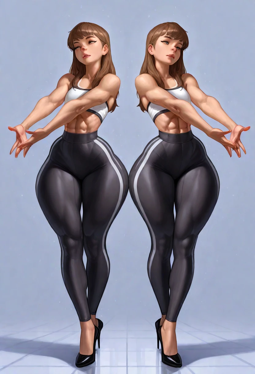 NSFW,naked,Mature people々々々々々:1,crop top:1, high quality,4k, full body,large size breasts,