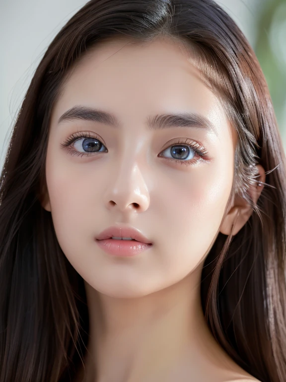 18-year-old girl, Smile, Super detailed face, Delicate lips, Delicate eyes, Delicate eyebrows.