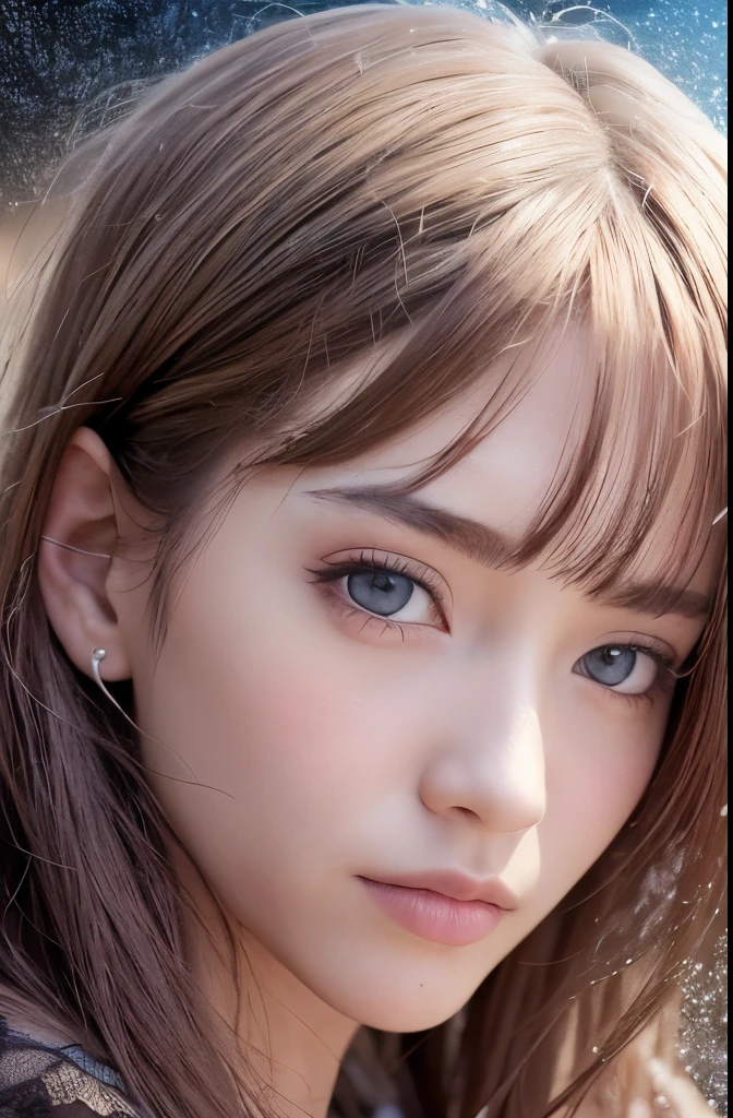 Sailor suit、、A beautiful girl in the world、Glowing Skin、sparkle on the cheeks、Bangs between the eyes、光沢のあるシルクと非常に長くてまっすぐなbeautiful天然ブロンド、eyeliner、Sexy and beautiful 35 years old、High resolution, big, beautiful, bright light blue eyes、Beautiful and bright girl、sharp、