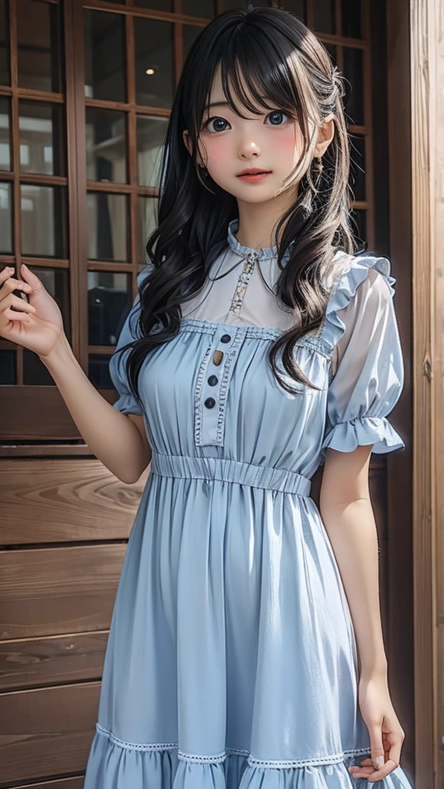 Mini dress、Silver Hair、Sexy big boobs，15歳のbeautifulセクシーでキュートに見える＆かわいいbeautifulセクシーな顔、A strong wind blows my hair in front of my face、Double teeth、Reduces the appearance of nasolabial folds、Fluttering exy Big 、Sexy cute looks and cute 15 year old beautiful girl, beautiful and sexy face、A strong wind blows my hair in front of my face、beautiful long blonde French braided hair、beautiful, Cute and sexy eyes hidden behind long bangs、Glaring、Eyes welling up with tears、カラフルなMini dress、