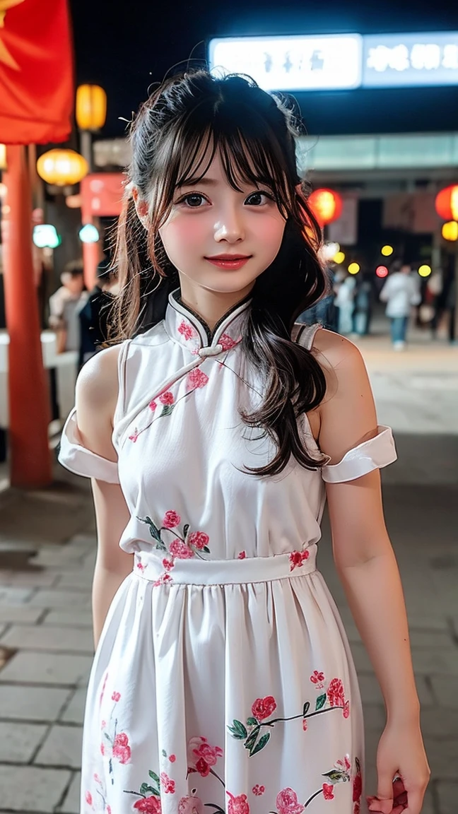 (((masterpiece, highest quality, Ultra-high resolution))), , (Baby Face:1. body, (Drawing the body of a beautiful girl:1.2), (Cute cheongsam:1.4), garden, (Full bloom cherry blossoms:1.2), (Sit on the grass), Leg spread, (The developing body), (Slender body line), (Small and delicate:1.3), (A girl&#39;s smooth skin:1.3), (Waste hair treated:1.3), (Clear white skin:1.2), (Detailed skin quality), (Embarrassed expression:1.2), (blush:1.2), (Looking up:1.2), (Photorealistic:1.3), (Professional Lighting), (Detailed hand:1.2), (Little girl&#39;s han, (high nose:1.3), (Lip gloss on lips:1.3)