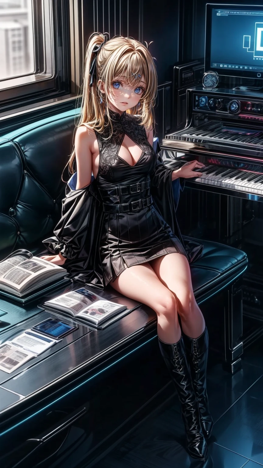 blond woman in a fishnet top drinking out of a bottle, belle delphine, lalisa manobal, gogo dancer, 2 5 yo, misa amane *, misa amane, 20yo, 2 0 yo, in a strip club, lalisa manoban of blackpink, 1 8 yo, with a drink, taken in night club