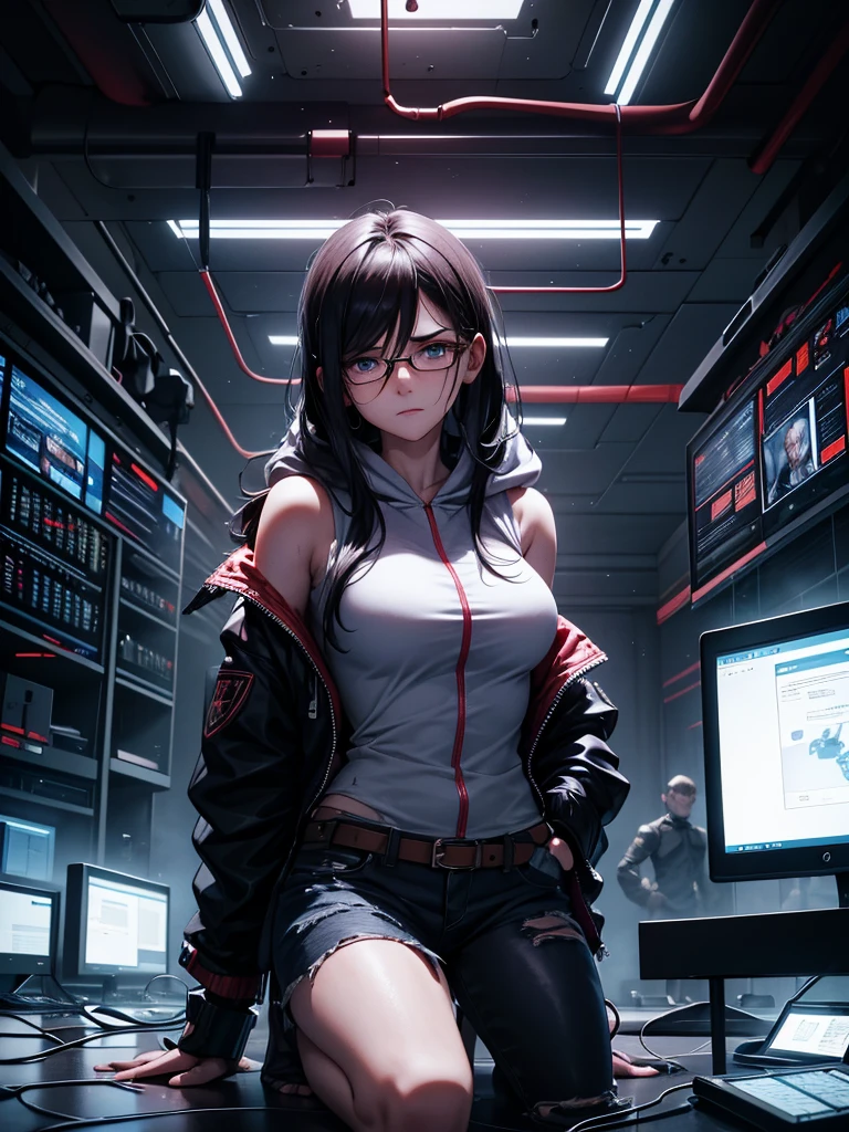 In a cyberpunk laboratory with the smell of rusty metal、There was a huge gun placed there that was taller than me.。The barrel of the gun、Thick and long enough to overwhelm the viewer、It emitted a cold light。On the desk、Huge bullets like miniature missiles lined up、You can see that each one is carefully crafted.。
In a corner of the room、A mechanized cyborg was working.。Cyborg's movements are mechanical and precise、There's a cold light in his eyes、It was as if he had no emotions.。One of the cyborg's arms is a catapult-like mechanism.、It was equipped with a device to release powerful energy.。sometimes、Sparks fly from his arms、Crackling on the metal floor。
In the center of this laboratory、A huge operation desk is installed、Countless monitors surrounded me.。The monitor shows complex blueprints and、A graph showing the flow of energy is displayed.、The engineers are analyzing the data with serious expressions on their faces.。The walls are covered with spider webs of high voltage cables.、A pale light flashed whenever energy ran over it.。
The whole laboratory、It exudes an otherworldly atmosphere, filled with unknown technology.、Cyborgs moving around in it、This place is not just a laboratory.、It was implied that this was a secret base for preparing for future wars.。The sound of machinery coming from nowhere、The sparks are constantly twinkling、This strange space gave off a sense of tension and excitement.。