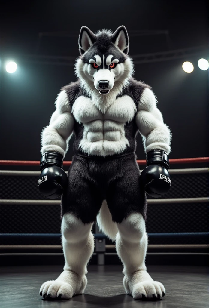 muscular feral malamute posing for the camera, wearing harness. 4k, high resolution, best quality, perfect colors, perfect shadows, perfect lighting, posted on e621, anthro body, malamute, (solo:1.1), male, matured, adult, very masculine, (very muscular, very buff, muscular arms, very heavyweight, very thick build:1.4), (pectorals, large pecs, strong chest:1.2), correct anatomy, (photorealistic fur, detailed fur, epic, masterpiece:1.2), (black background, night background:1.1), (winter:1.2), (by Taran Fiddler), (detailed malamute eyes, detailed face:1.2), impressive physique, determined face, (proud posture, proud chest, strong posture:1.1), (shiny muscles:1.2), short fur, (detailed harness:1.2), (tight underwear, large belt, sturdy belt, detailed belt, detailed underwear, detailed belt buckle, bulge:1.1), tail, dim lighting, gruff face, gruff design, large hands, (half body, close-up:1.1),