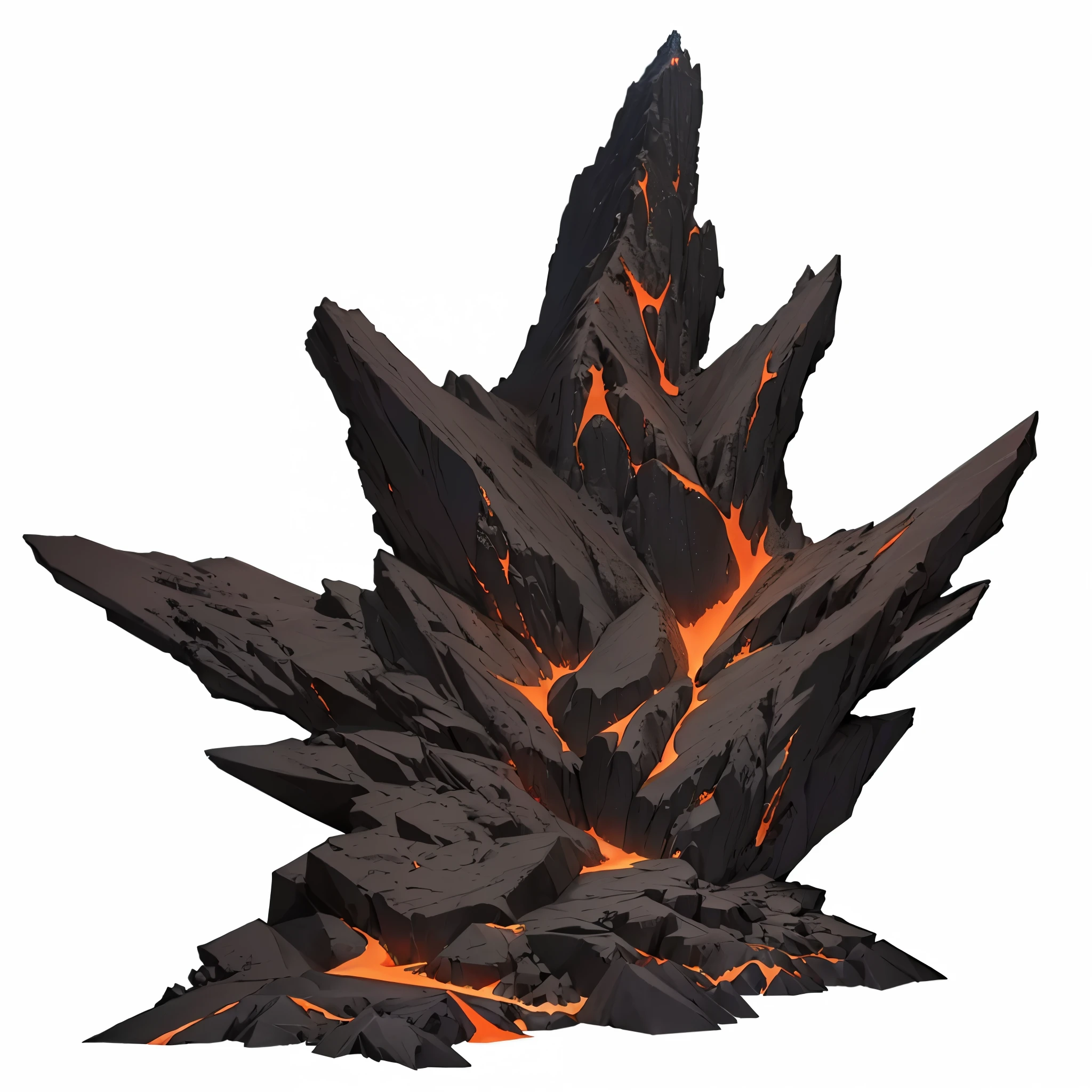 Mountain,volcano,Lava Flowing,black stone,Reality,reality, HD, highest image quality