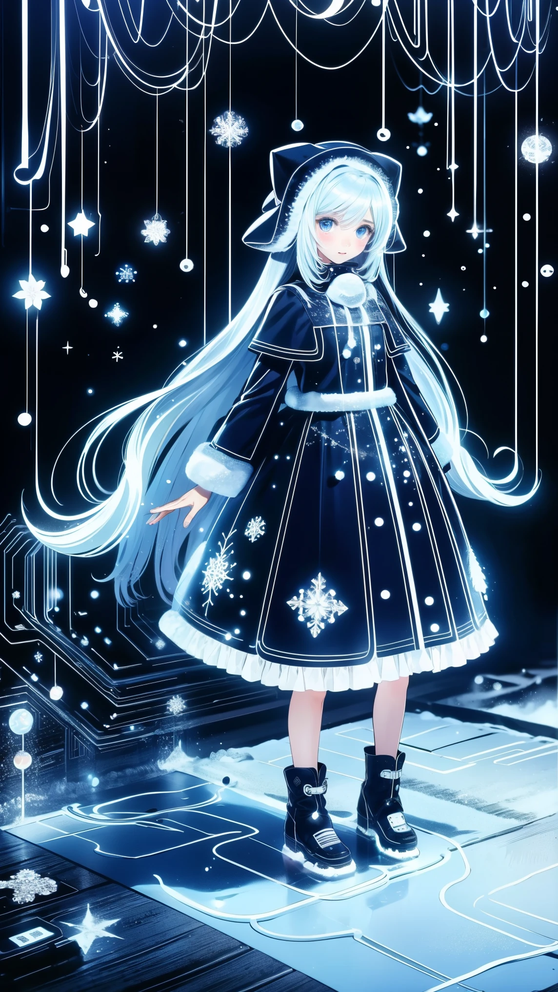 ,snowのfootprints、snowが降っている、footprints、snow、snowのfootprints/snow地/footprints/snow跡, girl,Very beautiful girl ,