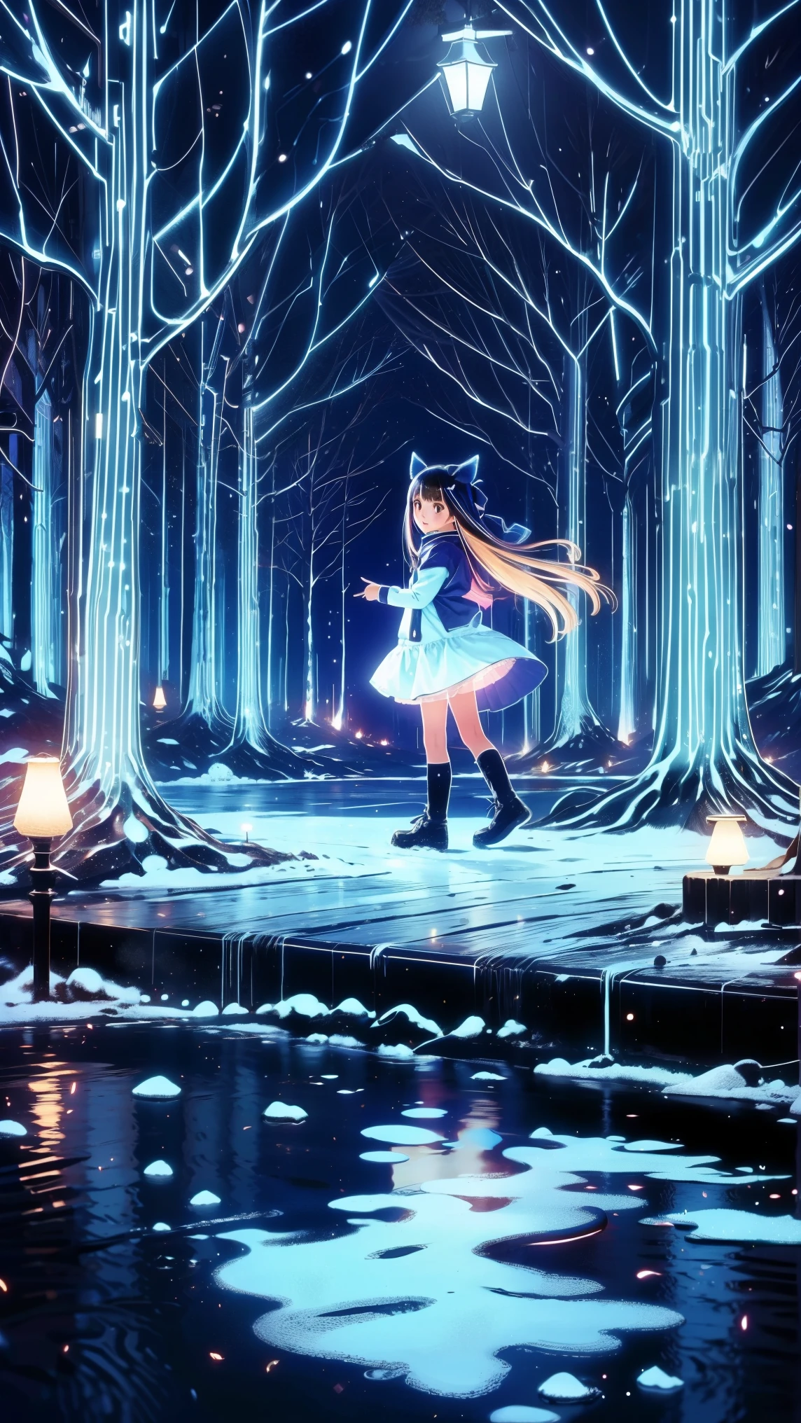 ,snowのfootprints、snowが降っている、footprints、snow、snowのfootprints/snow地/footprints/snow跡, girl,Very beautiful girl ,