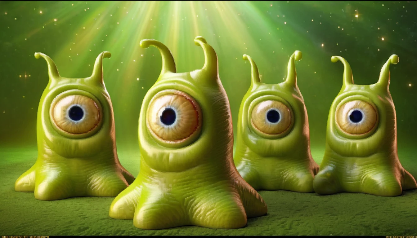 The secret life of (brain slug) aliens from outer space  Very detailed, clean, high quality, sharp image, Naoto Hattori