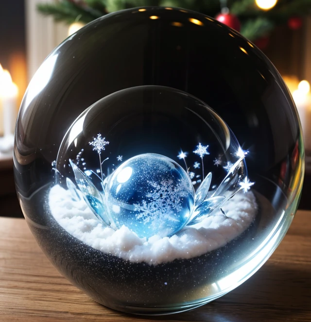 Christmas ice Crystal ball