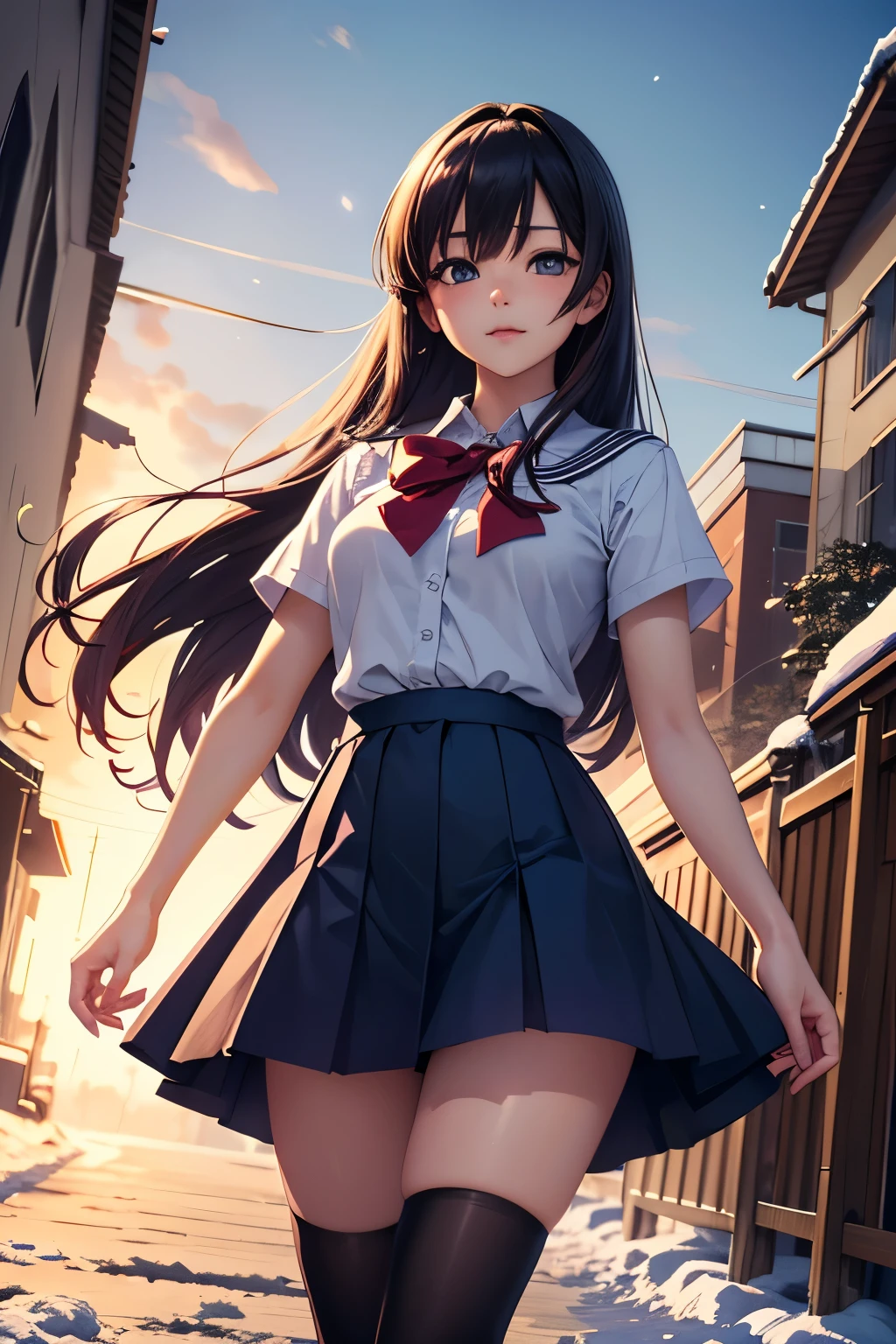 (masterpiece, best quality),1girl, beautiful face, <lora:bike_shorts_wo_bike:1> bkshrt, bkshrtus, short skirt, wind lift, pleated skirt,