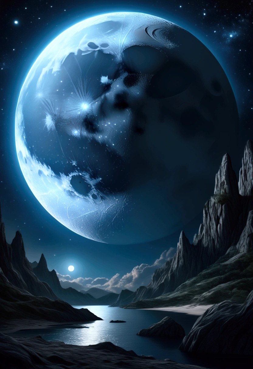 A detailed fantasy drawing of a full moon with many eyes, intricate celestial patterns, and a mystical, dream-like atmosphere, (best quality,4k,8k,highres,masterpiece:1.2),ultra-detailed,(realistic,photorealistic,photo-realistic:1.37),detailed fantasy moon,celestial moon with eyes,surreal moon eyes,ethereal moon, detailed celestial patterns, dreamlike moon, mystical moon, fantastical moon, dark fantasy moon, intricate moon details, exquisite moon drawing, moody moon, atmospheric moon, moon with celestial imagery, detailed moon textures, dramatic moon lighting, surreal moon scene