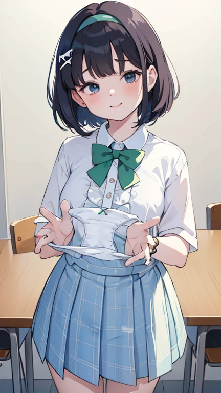Anime girl sitting on a chair holding a cup of coffee - SeaArt AI