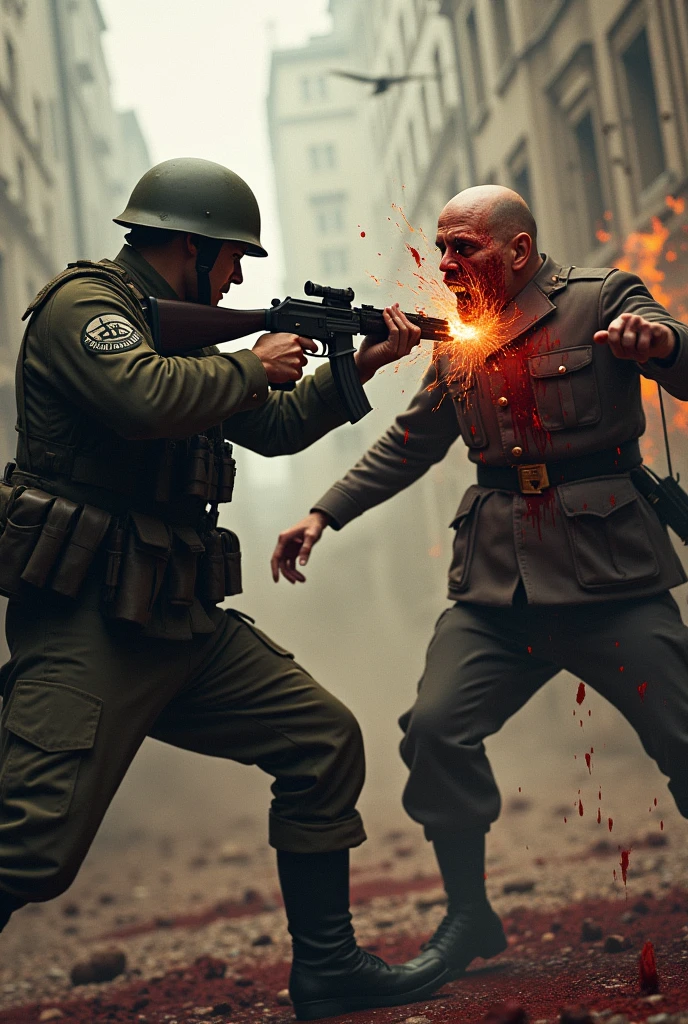 The Red Army of the USSR fought with blood