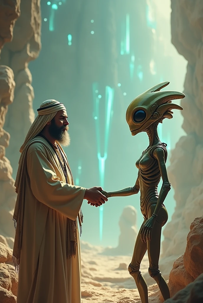 Alien Jew UFO Night Desert UFO Extraterrestrial Planets Starry Sky
