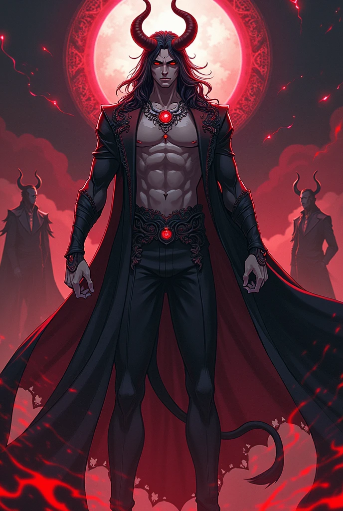 Baphomet,Goat Head Girl,devil,山羊の頭部を持つ女性の身体のdevil,Completely naked,Very lean body,Skin-colored upper body,Hairy lower body,Hoofed feet,Lean, slender body,Beautiful nipples