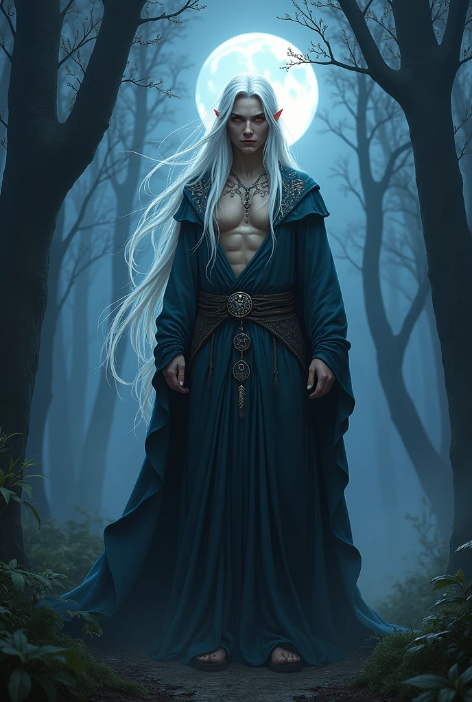 The Hierophant as a wise old man, white long hair, tall boddy, witch outfit, surrounded by nature, symbolizing connection to the spiritual world, sitting on the stone in forest with the wild animals, optimistic, adventurous, cinematic lighting, dramatic skies, detailed facial features, detailed clothing, depth of field, photorealistic, highly detailed, 8k, masterpiece