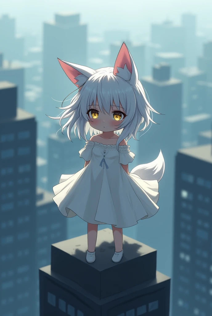 ((masterpiece,best quality)),1girl, solo, animal ears, rabbit, barefoot, knees up, dress, sitting, rabbit ears, short sleeves, looking at viewer, grass, short hair, smile, white hair, puffy sleeves, outdoors, puffy short sleeves, bangs, on ground, full body, animal, white dress, sunlight, brown eyes, dappled sunlight, day, depth of field, background, <lora:LichtV1:0.8>, light and shadow, lighting,
