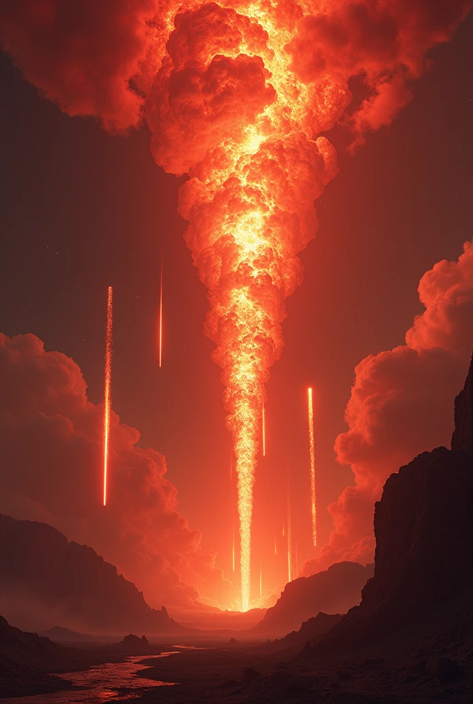 Big metropolis at sunrise, A 500-kiloton nuclear explosion in the distance,
huge scary explosion, The blast wave begins to spread, Chemical Smoke Clouds, Bombers far in the sky, realistic shot , 32 K, higly detailed,