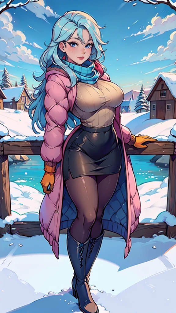 2 women, kissing in a hot tub in a snowy ski resort- Young sexy Eastern European in a sexy tiny white ribbed cotton sweater dress that shows her naked pussy: massive huge hanging breasts, puffy nipples, full thick pouty lips, big gorgeous smile, silky long straight luscious hair, big gorgeous eyes, golden jewelry, big gorgeous smile, tiny toned wasp waist, super wide birthing hips, cute wet pussy, sexy hair bun, snowy hot tub