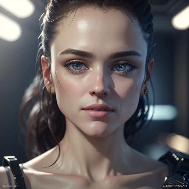 ultra detailed complex 3d rendering of a gorgeous porcelain profile android face, cyborg, robotic parts, 150 mm, beautiful soft studio light, rim light, vibrant details, luxurious cyberpunk, lace, hyper-realistic, anatomical, facial muscles, electrical cables, microchip, elegant, beautiful background, octane rendering, HR Giger style, 8k, best quality, masterpiece, illustration, extremely delicate and beautiful,  extremely detailed, CG, unit, wallpaper, (realistic, photorealistic: 1.37)