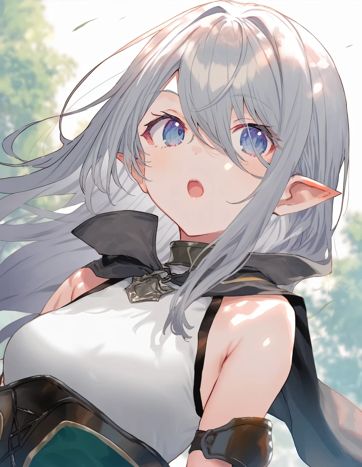 1girl, tomboy, little female, small breasts, beautiful detailed eyes,open mouth, outdoors,wind, fantasy, game CG, break,(artist:kazutake_hazano),artist:fujiyama,artist:Shirabi, break,(masterpiece), (best quality), (ultra-detailed),(Detailed Lighting), very aesthetic, newest, beauty illustration,super detailed skin, (masterpiece), (best quality), (ultra-detailed), very aesthetic lighting,newest ,hi res,absurd_res,shiny skin,2023,(shaded),digital media (artwork), realistic lighting, 16k, 8k,highres, source_anime, official_art, photoshop_(medium)