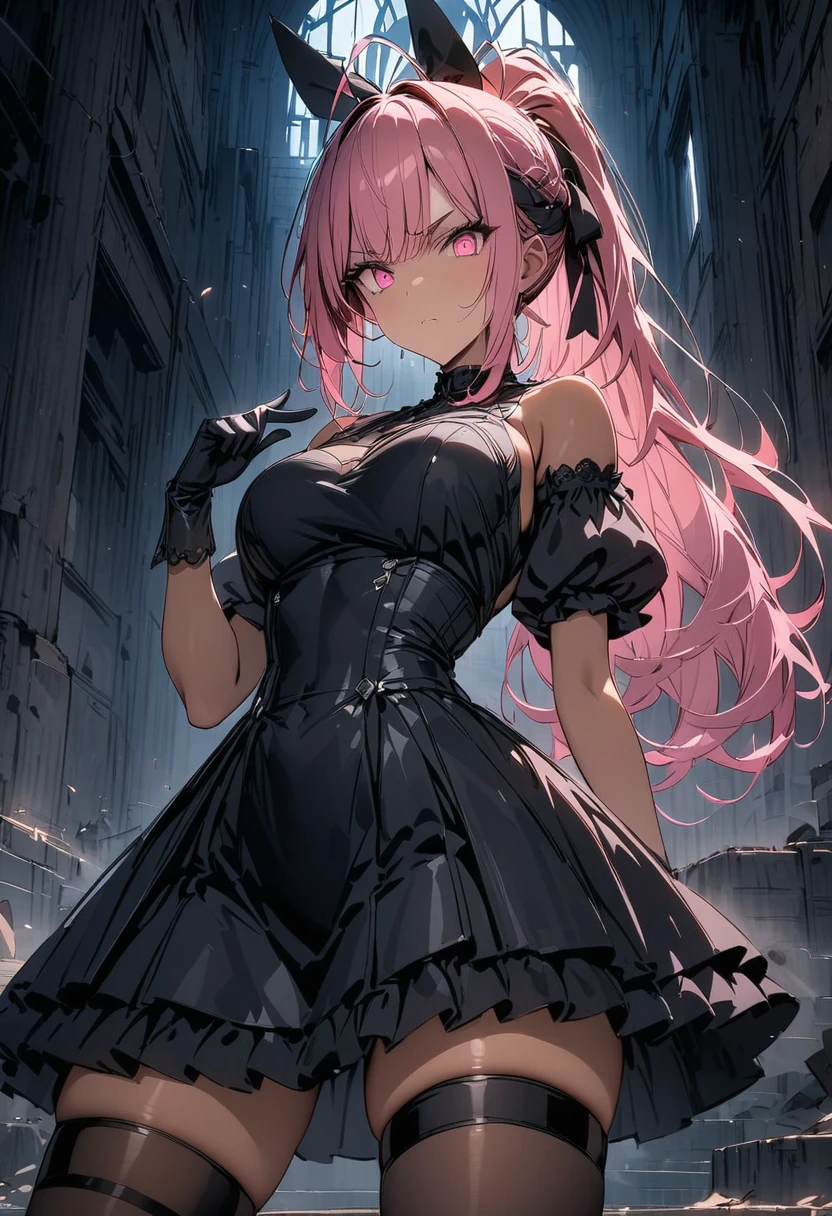 (best quality:1.2), (highest quality:1.2), (perfection:1.1), (flawless:1.1), urban street, 1girl, crazy girl, (serious look, dominant look:1.2), evil sharp grin, short height, blouse, short skirt, twin tails hair, small breasts, (best quality eyes:1.1), highly detailed, 8k, best quality resolution, (most beautiful upscale:1.1)