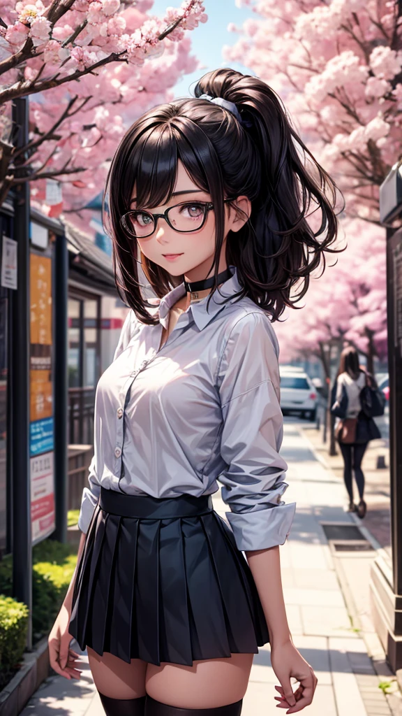 ((masterpiece)), (Highest quality), (detailed), One girl,
View your viewers, (lipstick:0.75), Leaning forward,
Long black hair, Twin tails,
Colorful thighs,
winter, Vibrant colors,