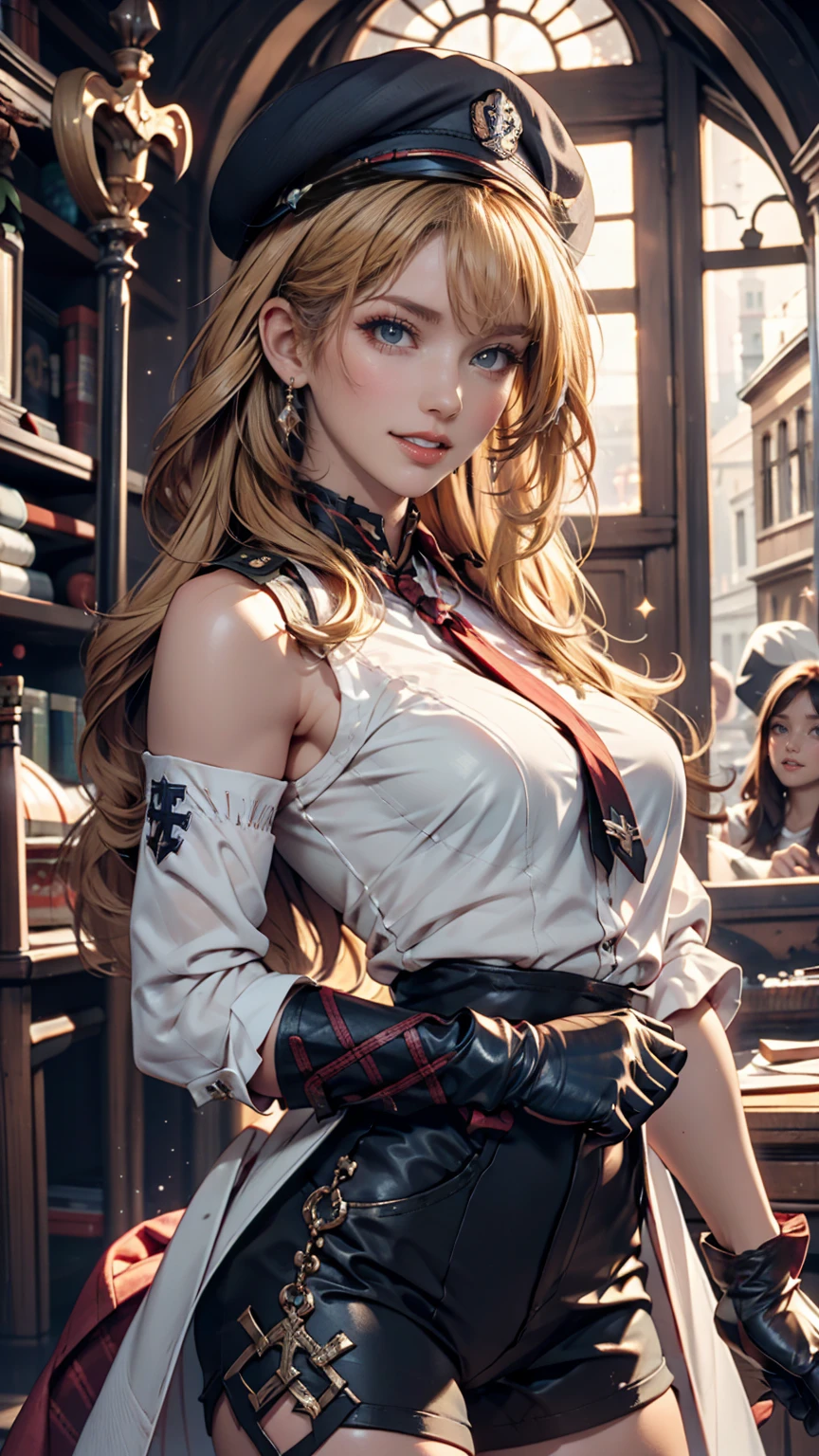 Blonde woman, dressed as dieselpunk, Model shooting style, (Highly detailed CG 8k wallpaper units), The most beautiful art photos in the world, A magnificent professional (photo shoot：Steve McCurry), 8K Ultra HD, Digital SLR, Soft lighting, high quality, Film Grain, Fujifilm XT3 Sharp focus, 5 ....6, Attention to detail, Sharp focus, dramatic, (Wearing diselpunk clothes), (Looking at the audience:1.2),  (Natural light), (Fascinating)