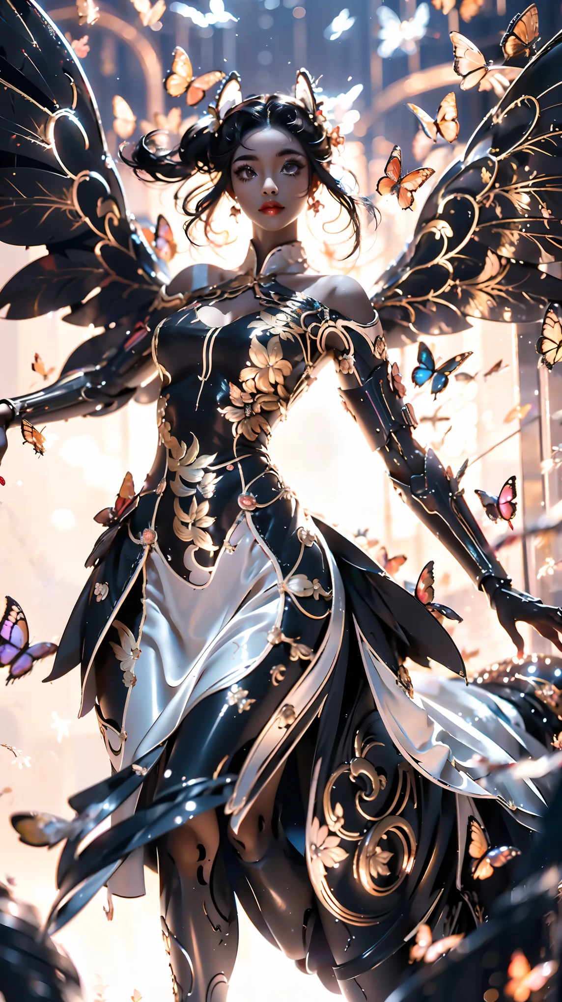 creates an epic picture ,超大广horn、Ultra deep depth of field ,Super focal length 、Super-sharp 、Super complex、 Super Detailed 、 super realistic 、 colorful、 supernaturalism , used an all-round three-dimensional moving camera ,多horn度拍摄, graphics to divide the scene and dynamically distribute the material 。 The Three Realms of the Multiverse(Elite Club 、The stars gathered :2),(组群超过9位女皇horn色:2)Passionately interpret :(A seamless embedded cybermecha centaur with a perfect integration,Centaur,Centaur:1.8)、( Phoenix Empress 、 Mini Fairy Fairy Imperial Wind 、 Princess Sphinx Princess Bathing Sand 、 Princess Sphinx Cat Bathing 、 Sky Demon Dragon Queen Tengyun Driving Fog 、 Fiery Fire Queen 、 The charming Conjuring Queen Tifflin ),每位horn色具有独特的外观特征、 magical ability 、Stance and Movement , Special Organs 、Artifact Equipment、Special scenes and natural phenomena,Clearly layered,Lively action,Creative Layout ,( combines various styles and high quality fabrics :2), Dragon Queen Blue Purple Tights , Exquisite Combination Scenes , super sexy 、 Super Curve 。 Inclusive Display , details are true ,Super intricate details, ultimate clarity , Ultra high quality output , makeup fine-tuning to make facial features 、 asymmetrical appearance , neoclassical Chinese and Western style (Dress、Casual Clothes、Warframe、 cyberpunk、Wedding Dress), Advanced Brush Tool , Combining Mythical Legends and Monster Characteristics (horn、tail、Tentacles、Wings、Feather、scale、nail、hoof、Anti-Joint 、Arthropod、fur、Chitin 、Pattern、Tattoo、, ornate decorations, etc. :2), Physiological Perfection、 standard medical beauty 、 Biological Adjustment , Super Giant Teardrop Papaya Big Chest 、Round and straight、Enchanting and sexy、Low body fat percentage ,The infinitely changing miracle magic decoration ( invisible coding :2), The Sphinx Cat Princess of the Desert 。Perfect childlike look,Perfect muscle lines, Narrowed Ribs 、Smooth shoulder blades、纤瘦腰腹与 Super Giant Teardrop Papaya Big Chest 形成强烈反差,Long body 、Beautiful curves、 Proud Business Line , Special Moves : Side knee bends、 Straightens waist and raises head、 Bunny jumps with hands behind back、 Lifts head on the ground、Side bends, Frequent interaction ,Lively action, Jade horizontal chest 。City mountains glow,Vegetation is abundant, Neon Symbols Float , Blurred Outer Space Supergiant Constructor Park logo glides through the sky 。Refer to Onlyfans 、tiktok、 Douyin and other social media materials , Using Mindjourney 、 Stable Diffusion advanced brush tool 、 Material Texture Pack、Special model library、Real Motion Capture Library。Fun,Light Code , Commercial Giant Production , Clean Picture ,True story,Vivid image, Turing Test ,Micro-expression,Grand Prize Entry,Focus on people, Highlight Moments ,Magnificent epic,Sacred,Group of people, Illusory Aura , holiday atmosphere, Fire Flash ,Colored smoke,tension,Rendering,jelly,} Lens Language ,A metaphor for concentrated computing power 、Implicit 、Conceal mysteries(Hall of Fame Characteristics、性tension:1.8)。