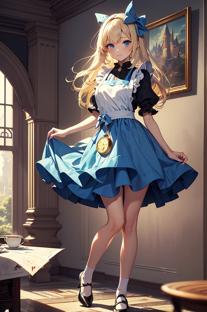 Solo, Solo, Ultra-detailed, Transparent skirt, (Transparent material), ultra gorgeous, Extreme multiplication, Glossy crystal, Cinematic lighting, Curly hair, Roman Karl, frilld, cloudy, Alice in Wonderland, dramatic compositions, Extreme Detail, High resolution, ta dress, Bow, Pearl Necklace, Lace gloves, Bow, bow ribbon, floating, Levitating, fly, cloudy, dot line, Dreamy, (Transparent fabric), Layered yarn, ((thin gauze skirt))),((Angle from below))