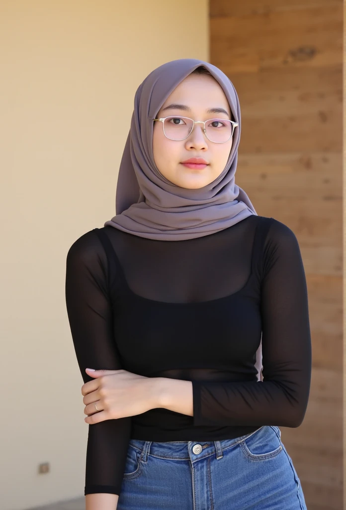 HIJAB MALAY GIRL, masutepiece, High quality, UHD 32K, Realistic face, Realistic skin feeling , A Japanese Lady, 8 years old, Little Girl, Very cute and baby-like face, Women's Competition One-Piece Swimsuit, Sitting, itting open legs, Spread Leg, (((facials))), (((Sadness))), (((flat chest))),