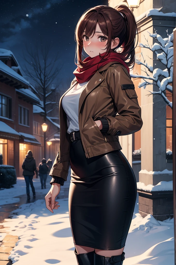 ((velocity)),Attacked by farts, (((Women farting))),(girl farting while walking outside in the snow )),((Half-lidded eyes),(walking at street),,blushing,velocity,(a female just got home from work), (wearing a ribbed sweater dress and red scarf),(thighhighs),(stand facing the screen),(her buttt facing the screen) (long hair brown hair),(Asian woman),(street),( night),(masterpiece:1.2、top-quality)、(the Extremely Detailed CG Unity 8K Wallpapers、ultra-detailliert、Best Shadows),(The best lighting、extremely delicate and beautiful)、depth of fields、