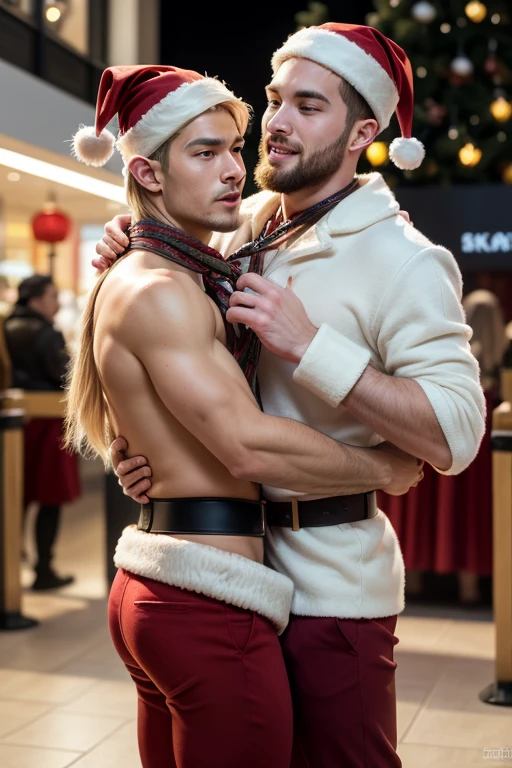 (((2heads))), 1man,realistic photography, a very sweaty pale 38 year old chippendale, Swedish,, chubby,thicc,,overweight,v,very pale skin, , (big bulge:1.5),fit, brown hair  with highlights ,  detailed  eyes, blonde,  , unathletic, very wide shoulders,(dressed like a chippendale ) :1.5,wet, ,drenched:1.5, sweaty:1.7,    short hair, unathletic, red velvet curtains un background,,,full body, realistic, detailed