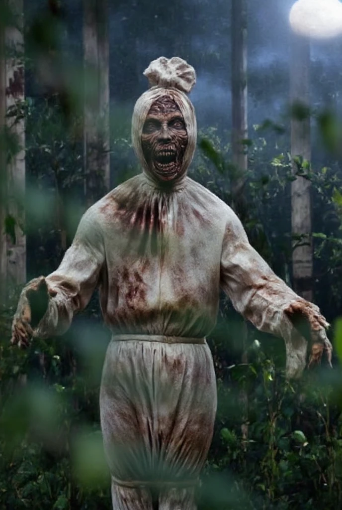 Full Body Shot,Jason,ホッケーマvinegarクをつけている,Has a machete、Blood splatter on the body、Tattered clotheuscular body,Give the viewer a malicious look, Grabbing Viewer, For the viewer,Misty marshland background, vinegar