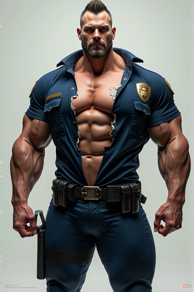 abs police man who don't have oants or underwear