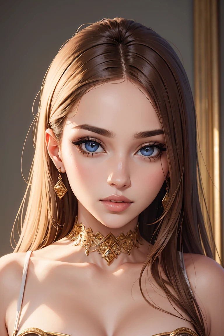 Game Art,Best image quality,Maximum resolution,8K,(A half-length photo),(portrait),(Head close-up),(Rule of Thirds),Unreal Engine 5 rendering works,20 year old girl,((Queen)),The eyes are very detailed,(Large Breasts),Elegant and noble,Light,Light line tracing,Game CG,((3D Unreal Engine)),OC rendering reflection mode,4K,Ultra-clear,sensuous,Translucent lace,Fair and plump figure,Pretty Face,Light Gel Coat,The Queen in a luxurious dress,Crystal Gem Crown,Necklace jewelry,blue eyes,Black tattoo(whole body),The tattoo is very three-dimensional,Gorgeous and intricate tattoo designs,Ultra-clear portrait,Sexy body,Templars,Diamond Clothes