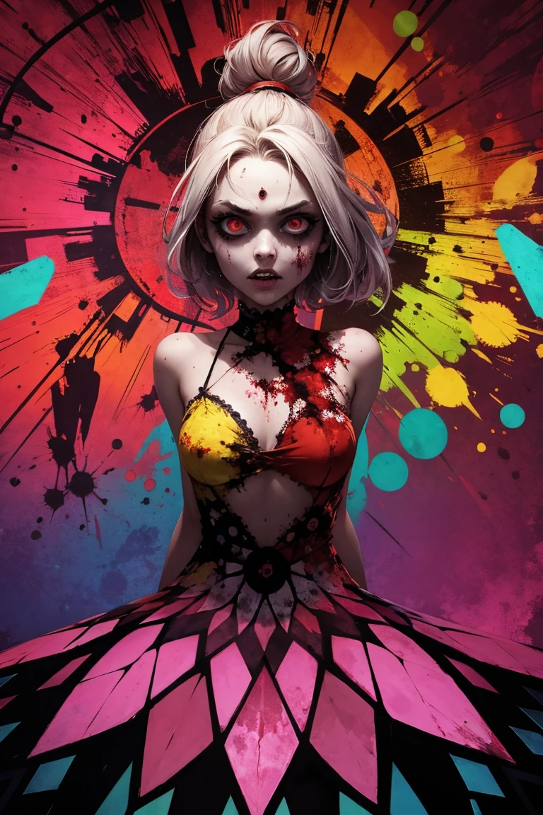 ((festival)), Outline warm color, ((Jump scares)), scribble, nightmare, Doll-like face, Manga style, rough sketch, Horror elements, (masterpiece), (High resolution), (Very delicate), (clear), Comic style illustration, (drawing style), warm color, (Horror elements), Japanese painting, whole body, Appear, angle, (snap shot), Bugaboo, that'terrible, (Spooky), Japan sculpture, primitive art, old picture scroll style, old staging, Ancient mural style, crazy illustration, antique, Dark atmosphere, Flat Illustration, Crazy Smile, Spookyな外観, Characteristic hairstyle, creative accessories, Unique atmosphere