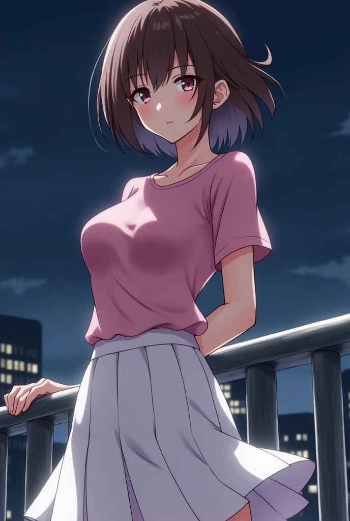 NSFW,alone,(((Anime Style:3,Mature Woman,Shyness,Flat Chest:1.3,80 years old,Fat))),Black Hair,Watery eye,short hair,Night Park,(((embarrassed,Lift up own skirt,show sexy Panties))),Half-open mouth