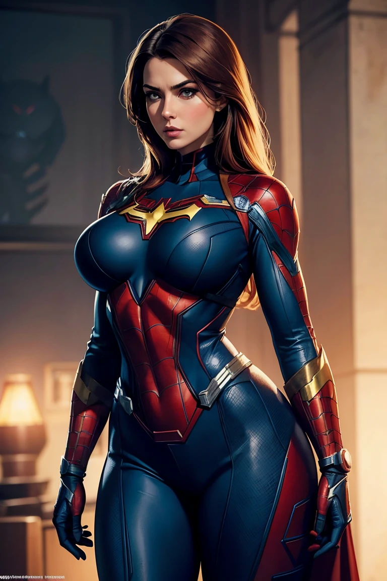 (best quality,4k,8k,highres,masterpiece:1.2),ultra-detailed,(realistic,photorealistic,photo-realistic:1.37),comic book panel ,empty speech bubbles,modern multi panel,superhero,sexy harem girl,sexual, Red hair Wonder Woman