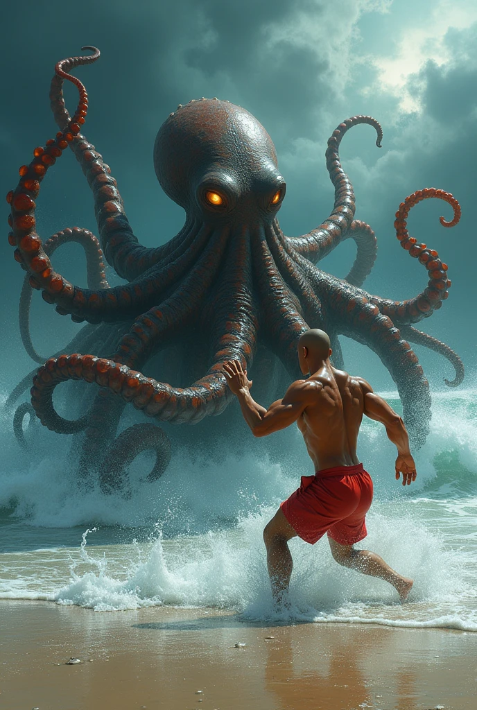 A martial arts fighting octopus