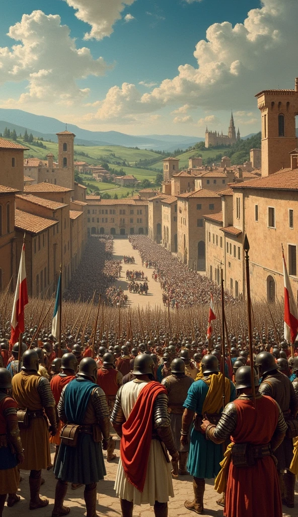 epic, hyperdetailed 3d matte painting, cinemascope panoramic, awe inspiring, colossal, landscape, ((close quarters fight, warriors)), battle, (( He drives his (chariot), there arose (((a night Dark with huge ((slaughter)) and with (crime)))), and groans As of a voice immense, and sound of alms As fell the wearer, and of (sword) on sword Crashed into fragments With a ready (hand) Caesar supplies the (weapon) and bids (strike) Full at the visage and with (lance) reversed Urges the flagging ranks and (stirs the fight), where flows (the nation's (blood)), where beats the (heart), Knowing he bids them spare the common herd, But seek the senators, thus Rome (he strikes), Thus the last hold of Freedom )), natural skin texture, muted colors, sharp focus, ((((cinematic look)))), insane details, intricate details, (clutter:1.3), (decay:1.3), (grit:1.3), (darkness), (grunge:1.3), (oozing pools of filth:1.3), art by greg rutkowski and by caravaggio and by moebius and by alphonse mucha and by David Teniers the Elder, pharsalia