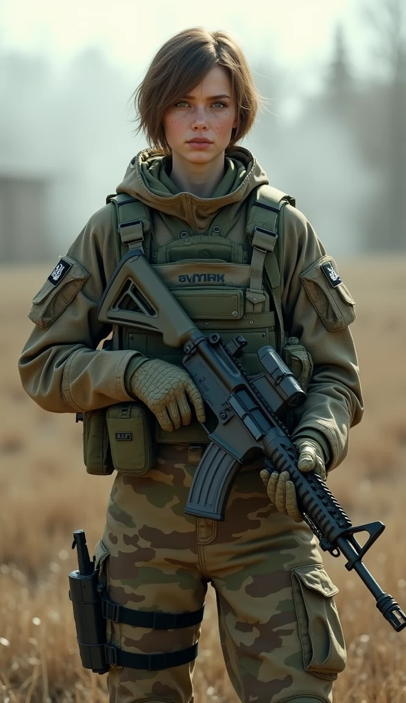 (Danish girl:1.4), Masterpiece, a standing 24 yo Danish female Spec Ops ...