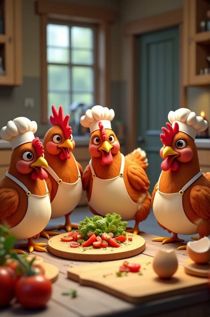 Cute family of six turkeys celebrating Thanksgiving，lots of beer， Turkish grandpa and dad wearing blue sweaters，grandma wearing yellow sweater，Mom wears pink sweater，Colorful little turkey，Foam rising from a large beer bottle，3 Rendering, Focus sharp, ultra-realistic realism, Fluffy, fantasy engine, 5 quality rendering, 3 Rendering, furry art,Brand advertising, Creative poster,Produced by Pixar，