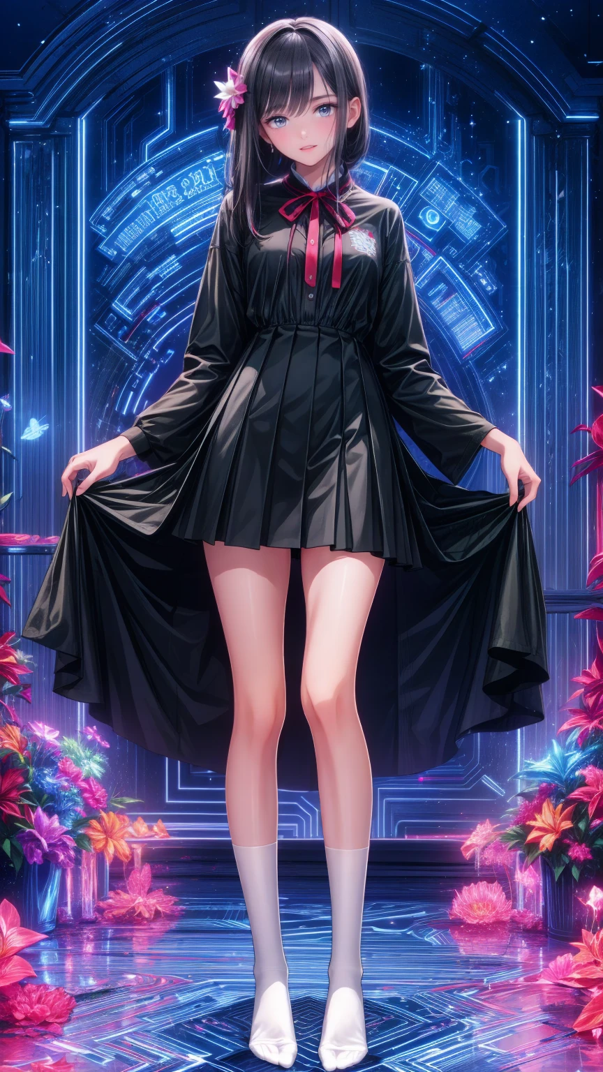  top quality,  masterpiece  , high definition , original ,extremely 詳細ed wallpaper,  PERFECT LIGHTING ,extremely 詳細ed CG, standing,
bb制服, thigh-length socks ,