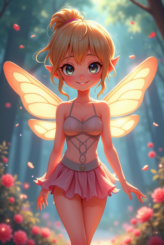A little fairy with small and a naughty girl in anime